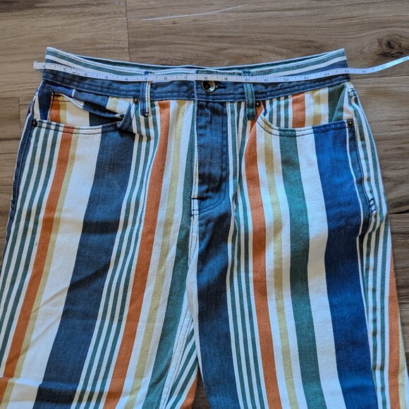 BDG Colorful Striped Straight Cropped Pants, 29x30 - Picture 4 of 8